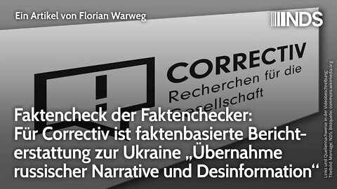 Für Correctiv ist faktenbasierte Ukraine-Berichterstattung „Übernahme russ.Narrative&Desinformation“