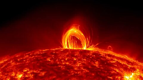 NASA | Fiery Looping Rain On The Sun