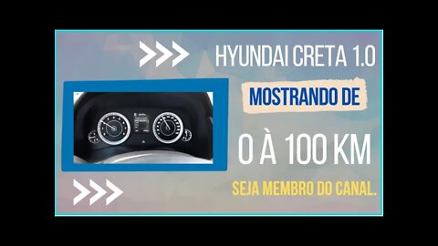 Hyundai Creta 1.0 Turbo mostrando o 0 a 100.