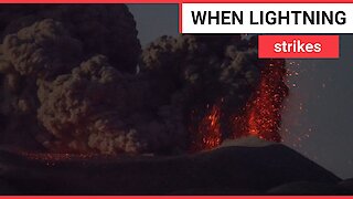 Lightning bolt triggers volcano eruption
