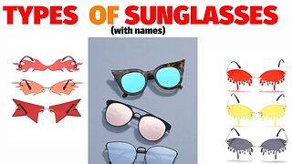 types of sunglasses and their respective names