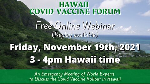 Hawaii Covid Vaccine Forum (Promo)