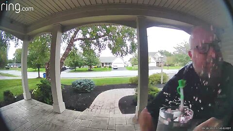 Man Trips on Porch Steps and Bumps into Front Door Caught on Ring Camera | Doorbell Camera Video