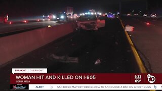 Woman hit, killed by passing car after leaving I-805 wreck