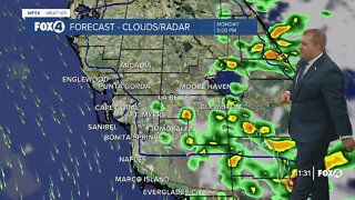 FORECAST: Storms mainly east on Monday