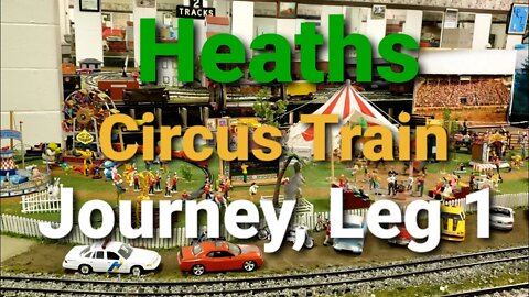 Heath's circus train, first leg of the journey, a peak of the G scale Riverside RR club