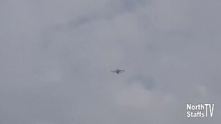 Police airplane over Stoke-on-Trent (14-06-2020)