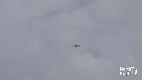 Police airplane over Stoke-on-Trent (14-06-2020)