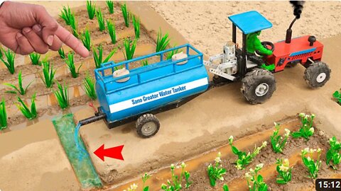 diy mini tractor making water tanker for agriculture irrigation science project