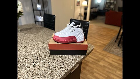 I’m a sneaker 👟 head series. Air Jordan 12 Retro white/ red.