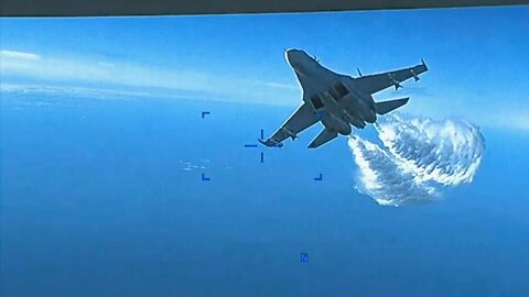 US military video shows moment Russian aircraft intercepts US drone over Black Sea