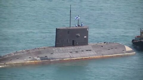 Russian Submarine Alrosa Being Prepared for Sea Trials in Sevastopol