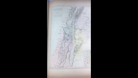 1865 Holy Bible Palestine map