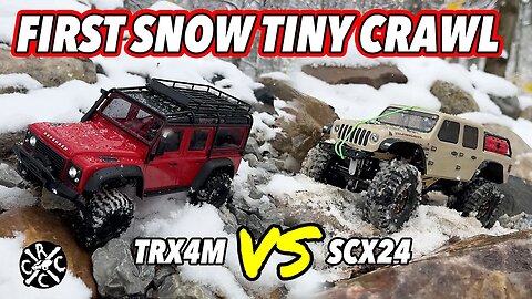 First Snow Tiny Crawl: TRX-4M VS SCX24