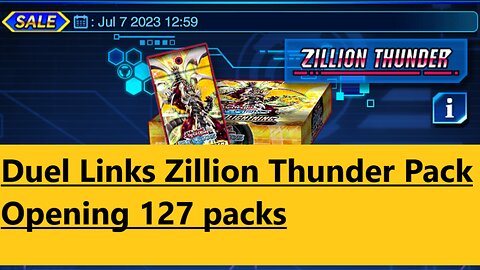 Duel Links: Zillion Thunder 127 pack opening