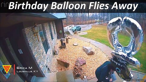 Birthday Balloon Flies Away Caught on Ring Camera | Doorbell Camera Video