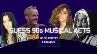 Guess the Celebrity in 5 Seconds (90s Musical Acts) 100 Celebrities