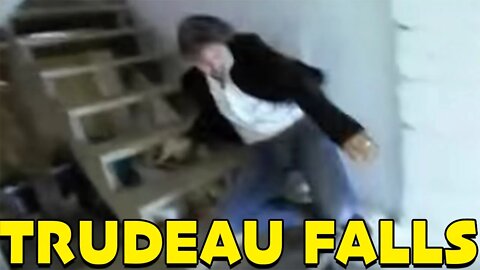 Trudeau Falls Down Stairs