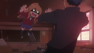 Toradora - fighting over a bag