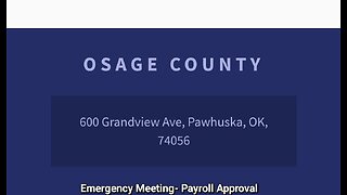 Emergency Meeting- Payroll Approval 05.28.2024 Osage County Commissioners meeting