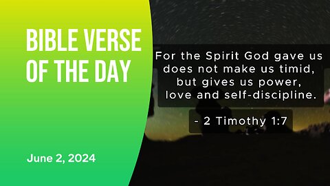 Bible Verse of the Day: June 2, 2024