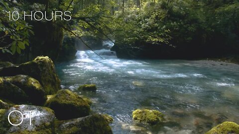 Soothing Rapids in Halstatt | Rushing Water & Atmospheric Sounds | Relax | Study | Sleep | 10 HOURS