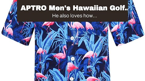APTRO Men's Hawaiian Golf Polo Shirts Short Sleeve Moisture Wicking Dry 4-Way Stretch