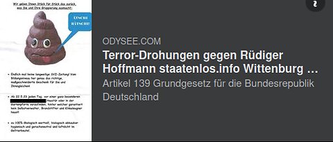 Terror-Drohungen gegen Rüdiger Hoffmann staatenlos.info Wittenburg MV 18.05.2023