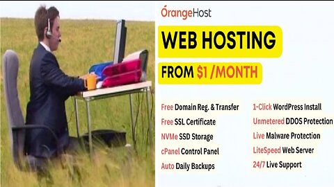 $1/mês Hospedagem na WEB com Domínio .COM Gratuito | cPanel | Free SSL Certificate