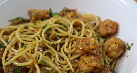 Delicious Garlic shrimp Pasta