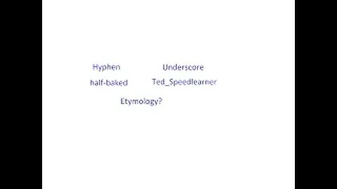 Hyphen And Underscore Etymology And Update