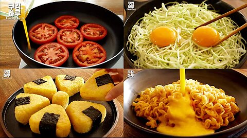 12!! Amazing Egg Recipes!! Rice Balls. Gimbap. Omelets, etc.(Part 2)