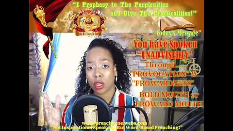 Have You Spoken "UNADVISEDLY" through "PROVOCATION" of Your Spirit as The Provocation of Moses"