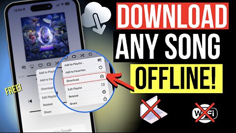 How TO DOWNLOAD MUSIC on your iPhone for FREE! (2024 -Offline Music)