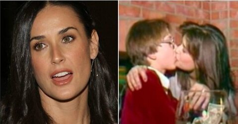 Demi Moore Kissing Little Boys