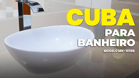 Cuba de Apoio em Cerâmica para Lavabo e Banheiros - Mod.1018B
