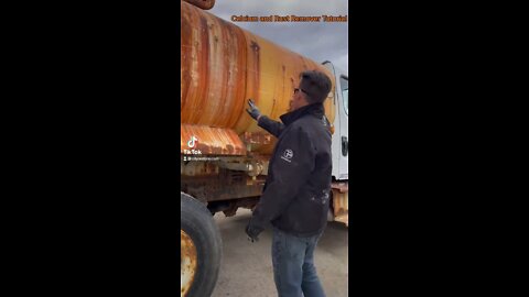 Rust and calcium removal from this water truck add value to your equipment￼