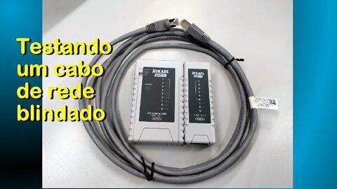 Testando um cabo de rede RJ45 blindado