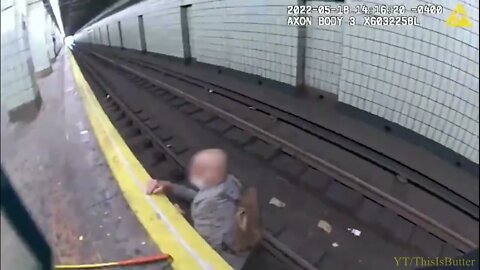 Video shows 2 NYPD officers saving blind man after he fell onto subway tracks