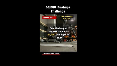 Completed 1K pushups today, 49K to go !