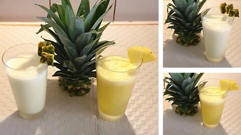 2 Healthy & Fresh Pineapple Juices / How to cut Pineapple / Smoothie juice / Ananas Juice