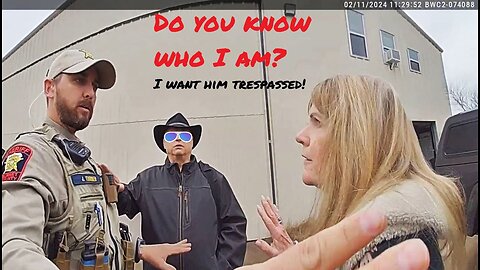 Foul Trust Fund Karen Takes on Auditor! Epic Trespass Fail: Deputies' Body Cam Catches the Action!