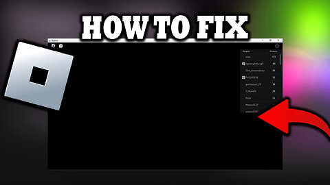 How To Fix Black Screen In Roblox