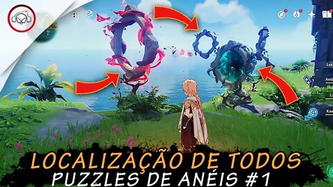 Genshin Impact, Localização e COMO resolver todos os PUZZLES de anéis #1 | Super Dica PT-BR