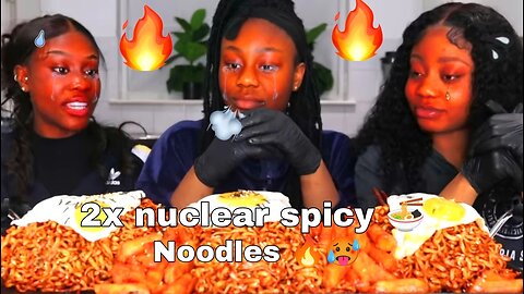 Extremely 2x Nuclear spicy noodles 🍜🔥🥵#Spicy Noodles