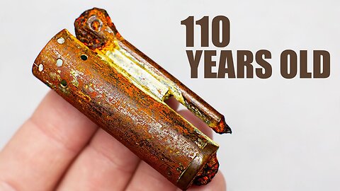 WW1 Trench Lighter Restoration. Rusty Lighter from the Battlefield