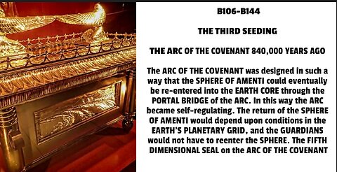 The ARC OF THE COVENANT was designed in such a way that the SPHERE OF AMENTI could eventually be re-