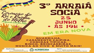 Alpercata: Arraiá social será realizado no próximo sábado