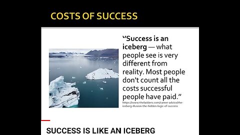 Success is like an Iceberg