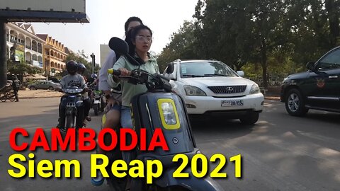 Amazing Tour Cambodia, Life Style in Siem Reap 2021, Driving from Tuol Serey to Kyong Yu 60m Street